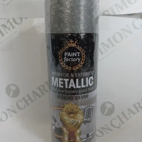 BOX OF 12 PAINT FACTORY METALLIC BRIGHT SILVER