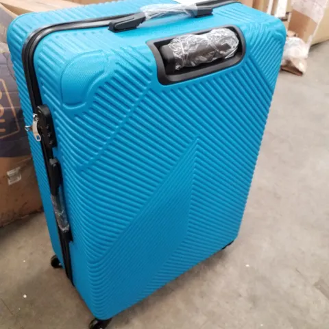 BOXED ELECTRIC BLUE 3 PIECE HARD SHELL LUGGAGE SUITCASE SET