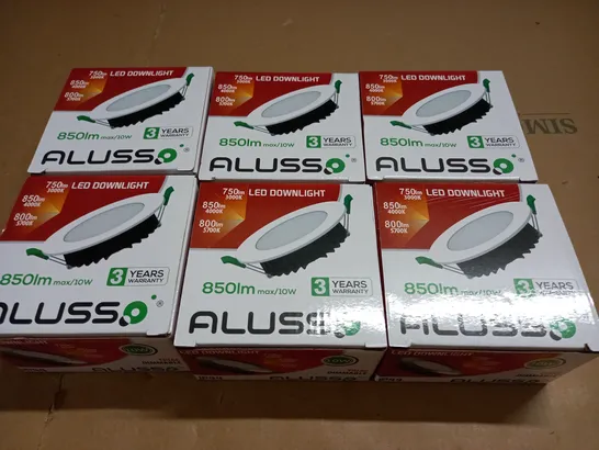 LOT OF 6 BOXED ALUSSO 10W LED DOWNLIGHTS