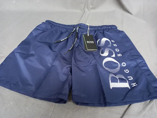 HUGO BOSS NAVY SWIM SHORTS - MEDIUM