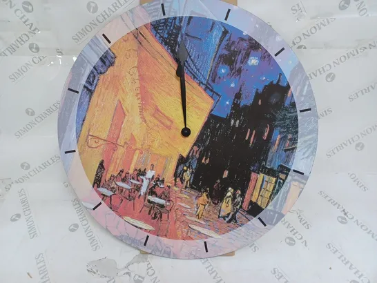 HOUSE ADDITIONS "VAN GOGH LE CAFÉ DE NUIT" WALL CLOCKS MULTI-COLOUR 60CM