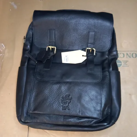 VINTAGE CHILD KINGSLEY LEATHER 15" LAPTOP BACKPACK - BLACK