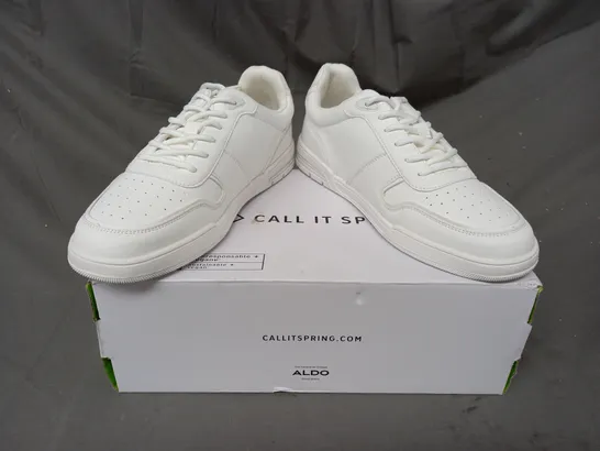 BOXED PAIR OF CALL IT SPRING SHOES IN WHITE UK SIZE 7