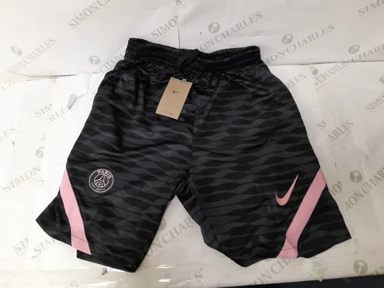 NIKE X PARIS SAINT GERMAIN FC FOOTBALL SHIRT AND SHORT SET IN BLACK AND PINK SIZE L