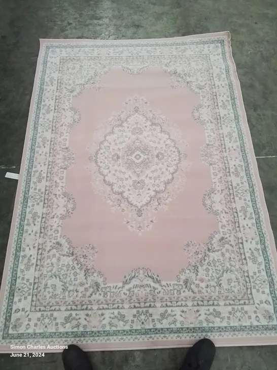 QUALITY DESIGNER TRADITIONAL DESIGN PINK MAESTRO AREA RUG 230/160