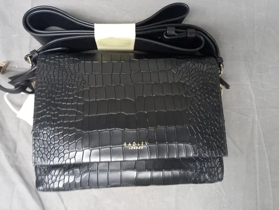 RADLEY LONDON CROC CROSSBODY BAG IN BLACK