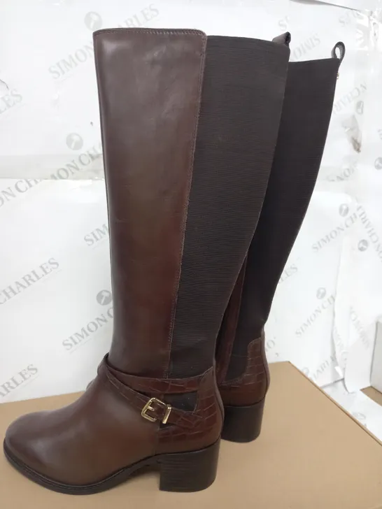 DUNE TILDING BOOT BROWN LEATHER SIZE 5.5 - BOXED 