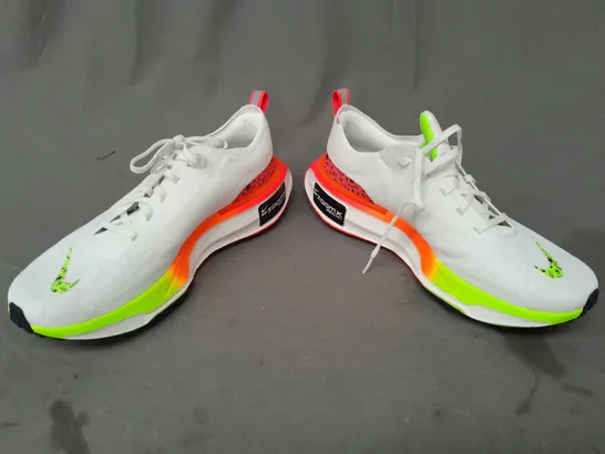 PAIR OF NIKE ZOOMX INVINCIBLE RUN 3 SHOE SIN WHITE/YELLOW/ORANGE UK SIZE 10