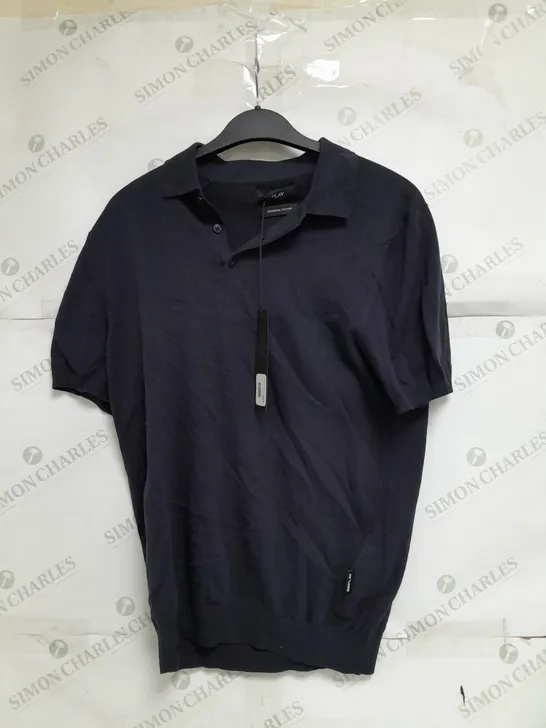 REPLAY PREMIUM COTTON NAVY LIGHTWEIGHT POLO SIZE UNSPECIFIED 