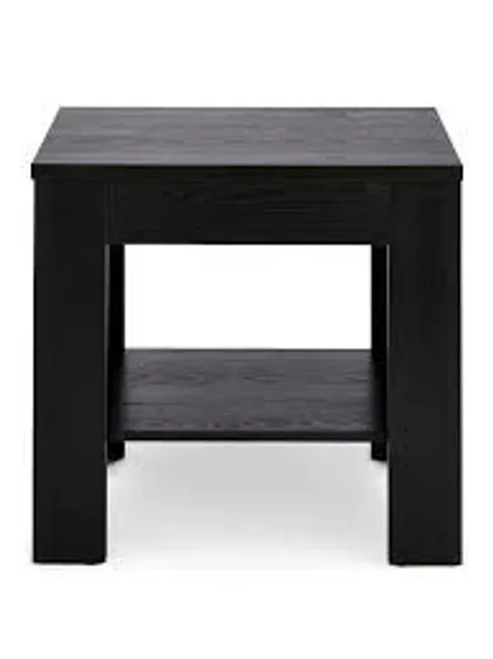 BOXED PANAMA SIDE TABLE- BLACK