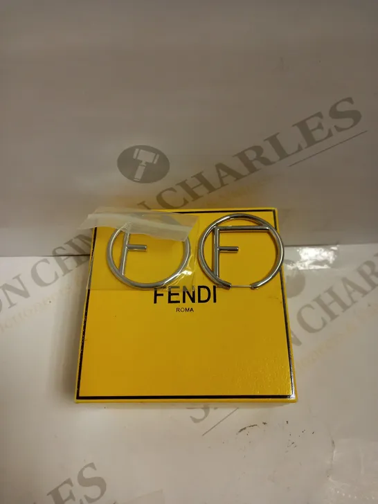 FENDI PAIR OF 2 WOMEN'S SILVER EARRINGS 