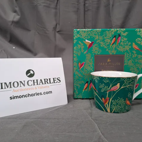 BOXED SARA MILLER LONDON PORTMEIRION CUP IN GREEN