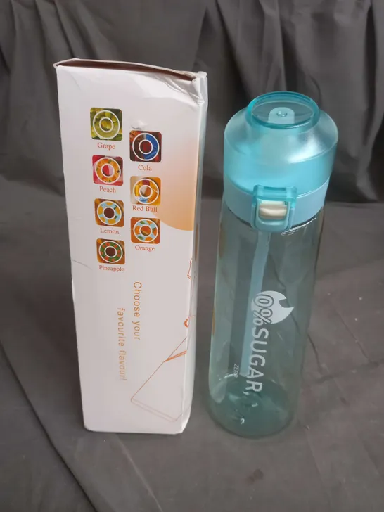 BOXED FLAVOUR POD COMPATABLE WATER BOTTLE 650ML IN BLUE