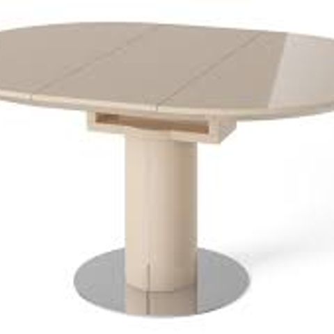 BOXED KYOTO DISPLAY ROUND EXTENDING DINING TABLE- CREAM (3 BOXES)