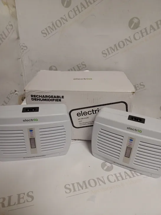 BOXED ELETRIQ RECHARGEABLE DEHUMIDIFIER TWIN PACK 