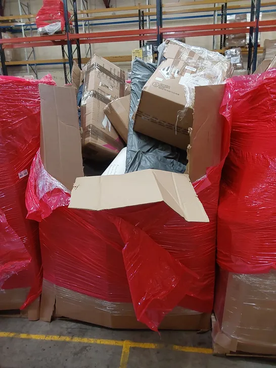 PALLET OF ASSORTED HOUSEHOLD ITEMS AND CONSUMER PRODUCTS TO INCLUDE; BOXED FURNITURE AND HOUSEHOLD PRODUCTS ETC