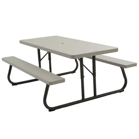 BOXED OUTDOOR FURNITURE'S RECTANGULAR 3-PIECE 2-PERSON 182.9cm L OUTDOOR PICNIC TABLE (1 BOX)