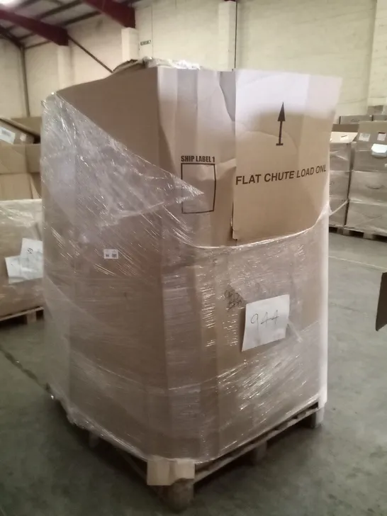 UNPROCESSED PALLET OF ASSORTED HOUSEHOLD GOODS TO INCLUDE DESK CHAIR, BAR STOOL, AND LARGE CAT LITTER TRAY 