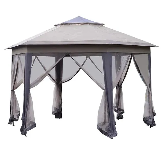 BOXED MILANNA 4M X 4M METAL PATIO GAZEBO (1 BOX)