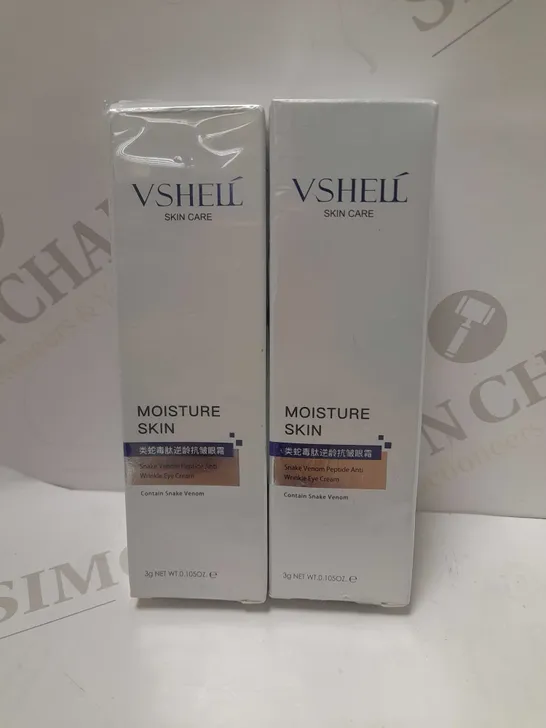 LOT OF 2 X 3G VSHELL SNAKE VENOM PEPTIDE ANTI-WRINKLE EYE CREAM