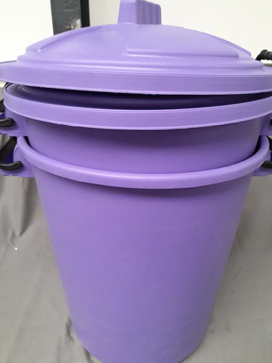 SET OF 2 UNBRANDED RUBBISH BINS IN PURPLE - COLLECTION ONLY