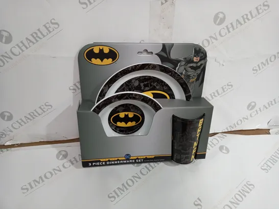 CHILDRENS 3 PIECE BATMAN DINNER SET 