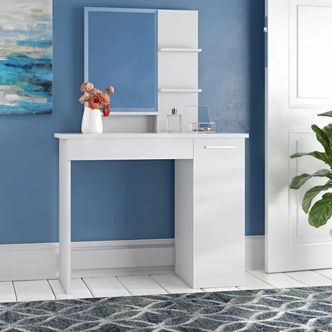 FONTANEZ DRESSING TABLE WITH MIRROR WHITE