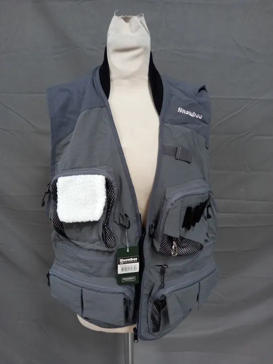 SNOWBEE AROUND THE WORLD LIGHT GREY TACTICAL VEST - LARGE