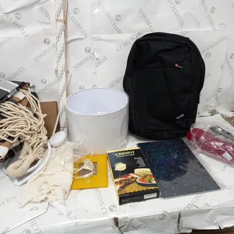 LOT OF HOUSEHOLD ITEMS TO INCLUDE CRIMPIT, THINKPAD BAG, ETC