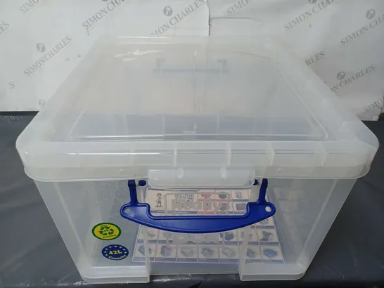 REALLY USEFUL BOX 42L CLEAR STORAGE TUB