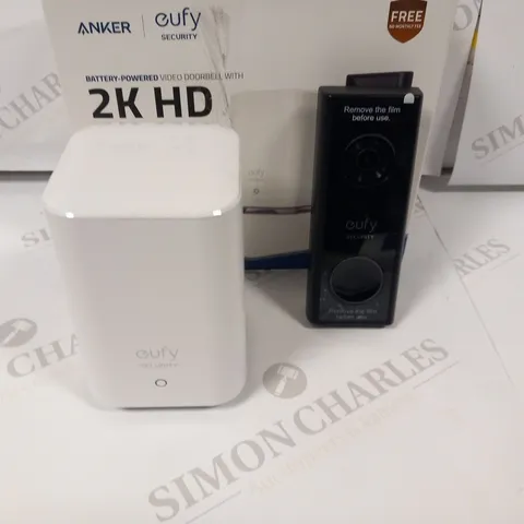 BOXED ANKER EUFY SECURITY BATTERY POWERED VIDEO DOORBELL WITH 2K HD RESOLUTION