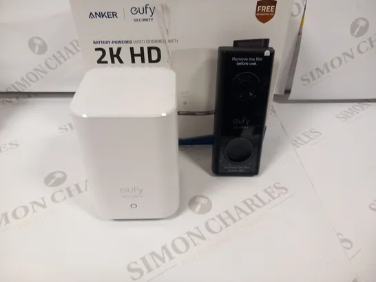 BOXED ANKER EUFY SECURITY BATTERY POWERED VIDEO DOORBELL WITH 2K HD RESOLUTION