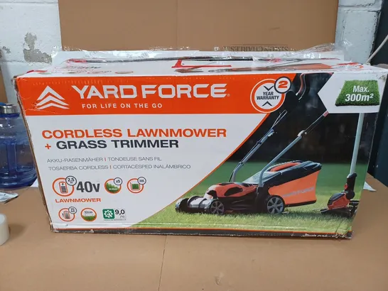 YARD FORCE 32CM LAWNMOWER AND TRIMMER RRP £199