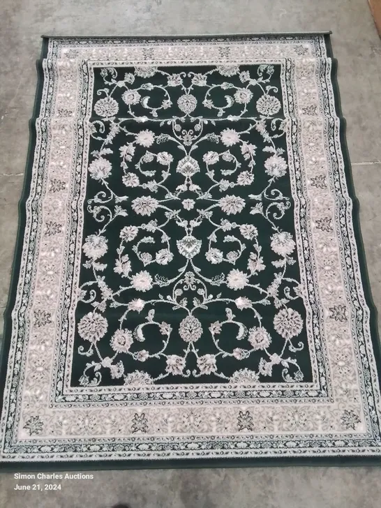 QUALITY DESIGNER 160/230 MAESTRO AGRAH GREEN AREA RUG