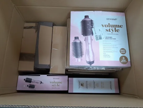 LOT OF 10 BOXED REVAMP VOLUME AND STYTLE 1200W BLOW DRY BRUSHES