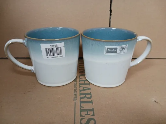 DENBY AZURE HAZE MUGS SET OF 2