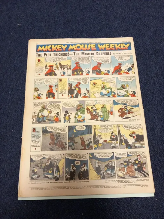 MICKEY MOUSE WEEKLY VOL. 2 NO 65. MAY 1ST 1937 COMIC