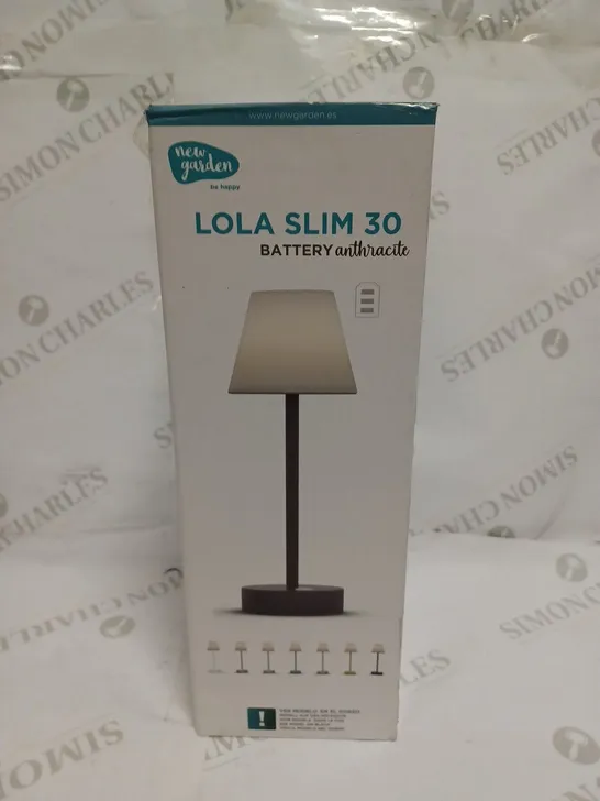 NEWGARDEN LOL SLIM 30 PORTABLE LED OUTDOOR TABLE LAMP - ANTHRACITE 