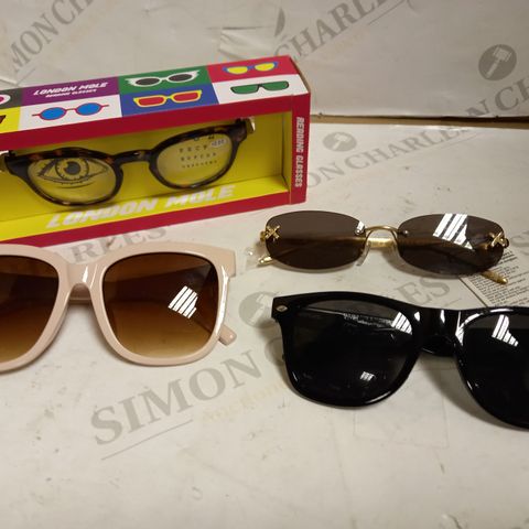 LOT OF APPROXIMATELY 20 ASSORTED EYEWEAR ITEMS, TO INCLUDE SPECTACLES, SUNGLASSES, CASES, ETC