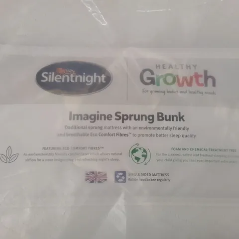 QUALITY BAGGED SILENTNIGHT HEALTHY GROW KIDS SPRUNG BUNK 2'6" MATTRESS