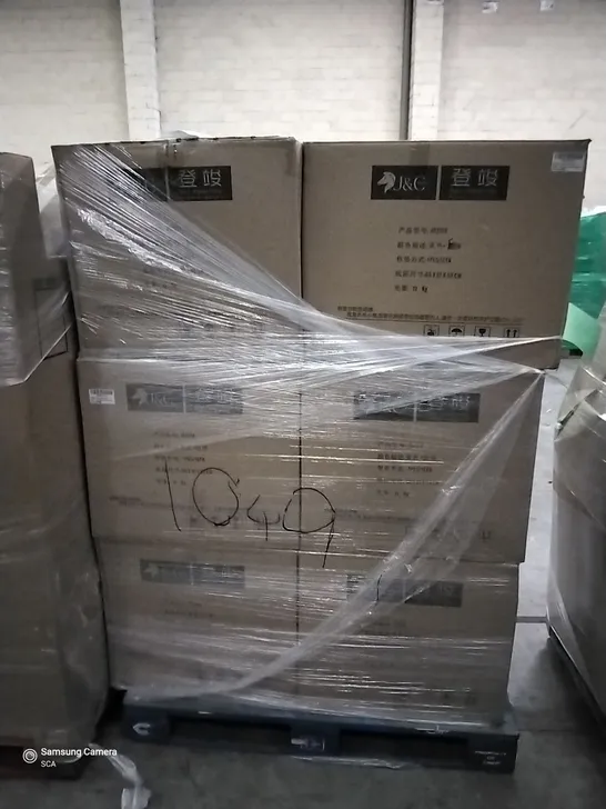 PALLET OF 6 BOXES CONTAINING OFFICE CHAIRS WITH PADDED ARM RESTS