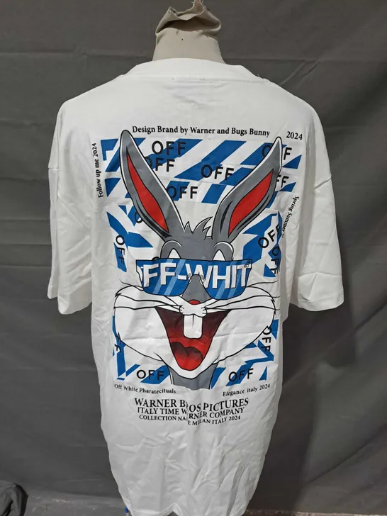 OFF-WHITE BUG BUNNY GRAPHIC T-SHIRT SIZE XL