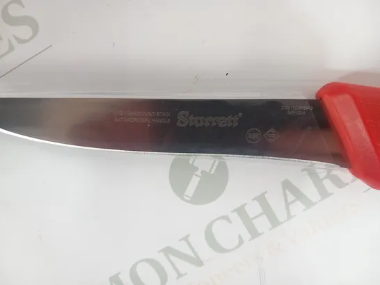 APPROXIMATELY 9 STARRETT BUTCHER KNIFE DEBONING WITH STRAIGHT BROAD BLADE BKR103-6