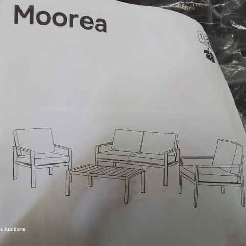 BOXED MOOREA ALUMINIUM COFFEE SET WITH CUSHIONS 