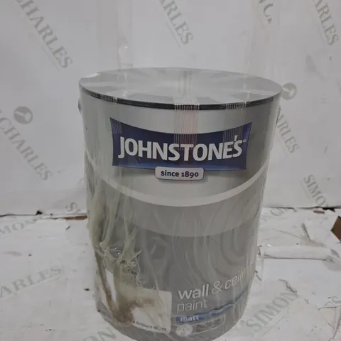 JOHNSTONE'S WALL & CEILING PURE BRILLIANT WHITE MATT PAINT - 5L - COLLECTION ONLY 