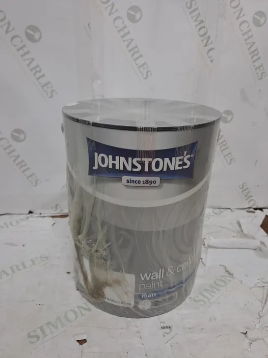 JOHNSTONE'S WALL & CEILING PURE BRILLIANT WHITE MATT PAINT - 5L - COLLECTION ONLY 