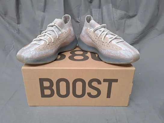 BOXED PAIR OF ADIDAS YEEZY BOOST 380 SHOES IN MULTICOLOUR UK 8