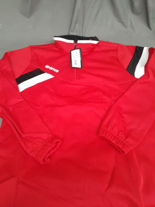 ERREA FRANKLIN CASUAL  1/4 ZIP TOP IN RED SIZE M