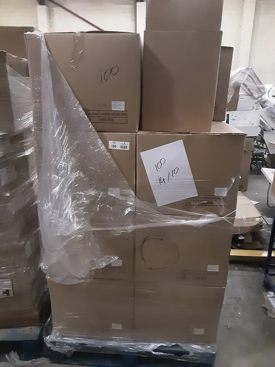 PALLET OF APPROXIMATELY 16 BOXES CONTAINING 1000 PET CLEAR CUPS