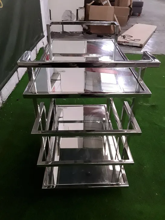 2-TIER CHROME TROLLEY